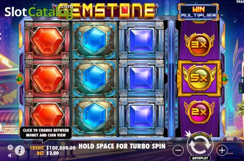 Schermo2. Gemstone (Pragmatic Play) slot