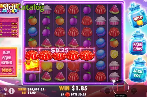 Win Screen 2. Candy Jar Clusters slot