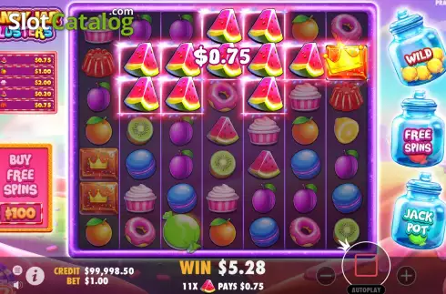 Win Screen 3. Candy Jar Clusters slot