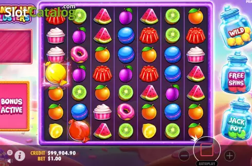 Free Spins Win Screen. Candy Jar Clusters slot