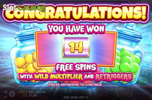 Free Spins Win Screen 2. Candy Jar Clusters slot