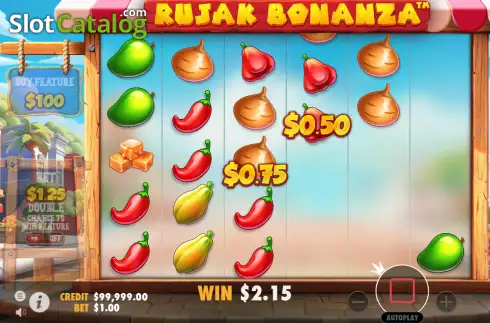Win screen. Rujak Bonanza slot