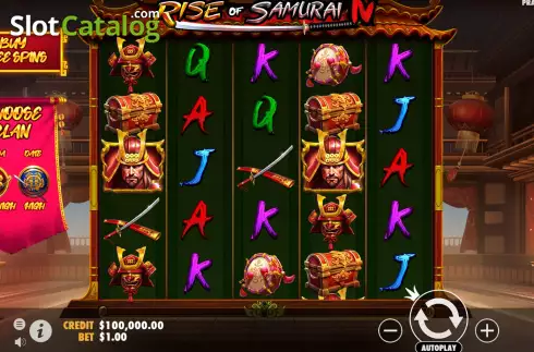 Skärmdump3. Rise of Samurai IV slot