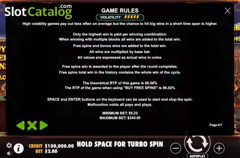 Game Rules 4. Gears of Horus slot
