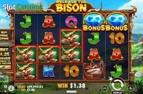 Bildschirm4. Release the Bison slot