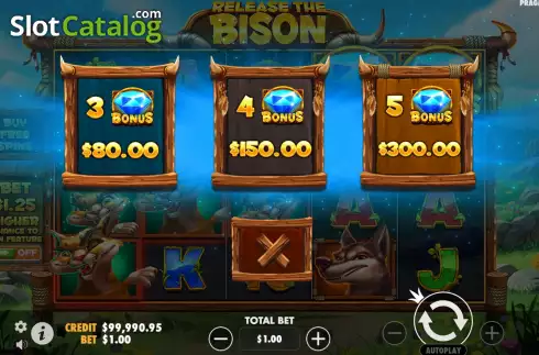 Bildschirm5. Release the Bison slot