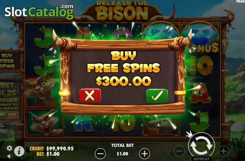Bildschirm6. Release the Bison slot