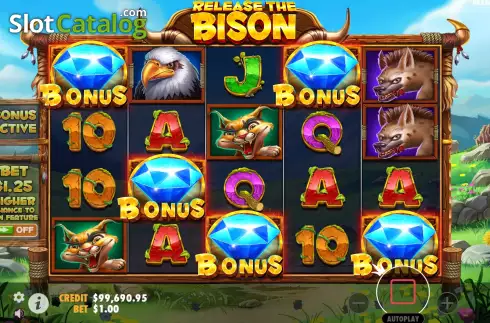 Screen7. Release the Bison slot