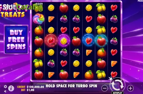 Game Screen. Fruity Treats slot