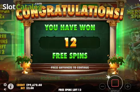 Free Spins 2. Heroic Spins slot