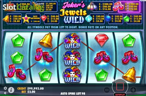 Pantalla3. Joker’s Jewels Wild Tragamonedas 