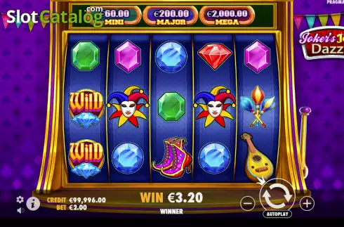 Skärmdump3. Joker's Jewels Dazzle slot