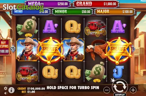 Game Screen. Badge Blitz slot