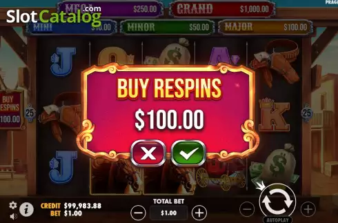 Buy Feature Screen. Badge Blitz slot