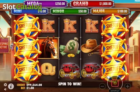 Free Spins Win Screen. Badge Blitz slot