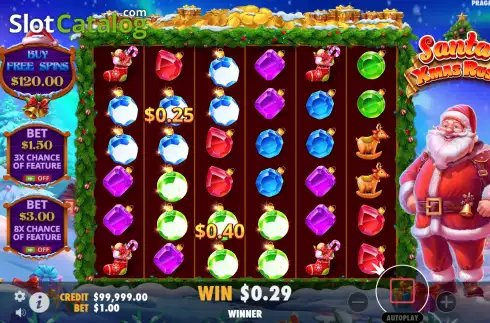 Bildschirm3. Santa’s Xmas Rush slot