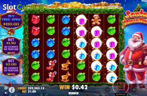 Bildschirm6. Santa’s Xmas Rush slot