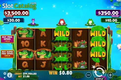 Bildschirm3. Tiny Toads slot