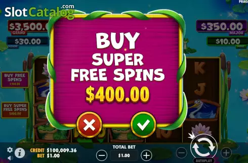Bildschirm4. Tiny Toads slot