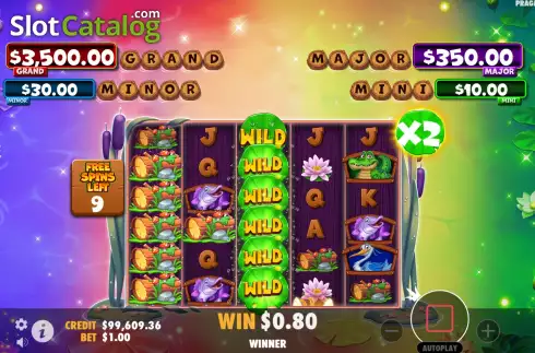 Bildschirm7. Tiny Toads slot