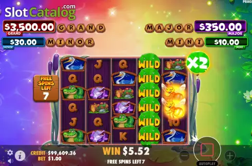 Bildschirm8. Tiny Toads slot