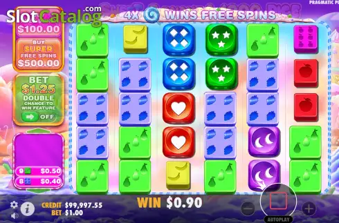 Skärmdump3. Sweet Bonanza 1000 Dice slot