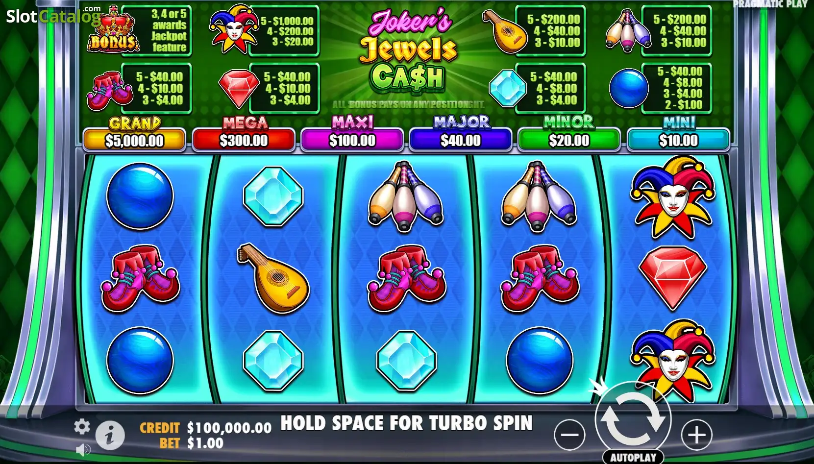 Reseña y demostración de la tragamonedas Joker's Jewels Cash | RTP=95.5