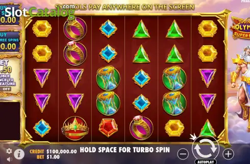 Game Screen. Gates of Olympus Super Scatter slot