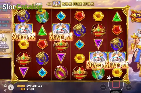 Free Spins Win Screen. Gates of Olympus Super Scatter slot