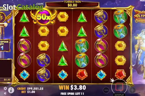 Free Spins Win Screen 3. Gates of Olympus Super Scatter slot