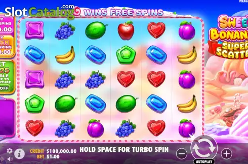 Bildschirm2. Sweet Bonanza Super Scatter slot
