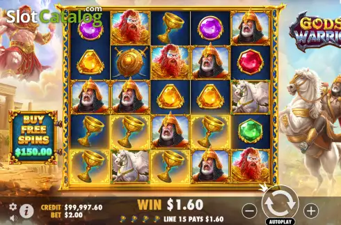 Ekran3. Gods vs Warriors yuvası