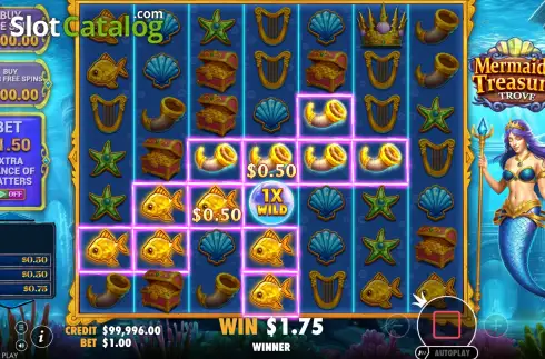 Win Screen 2. Mermaid’s Treasure Trove slot