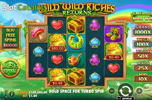 Pantalla2. Wild Wild Riches Returns Tragamonedas 
