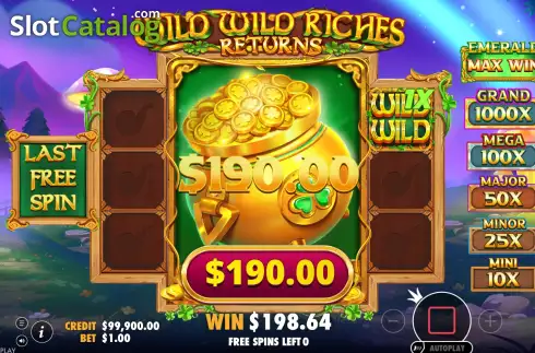 Pantalla3. Wild Wild Riches Returns Tragamonedas 