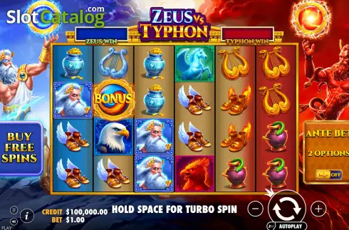 Ekran2. Zeus vs Typhon yuvası
