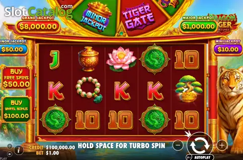 Skärmdump2. Dragon Tiger Fortunes slot