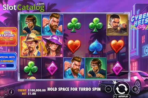 Bildschirm2. Cyberheist City slot