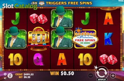 Bildschirm4. Vegas Adventures with Mr Green slot