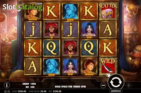 Skärmdump2. Aladdin's Treasure (Pragmatic Play) slot