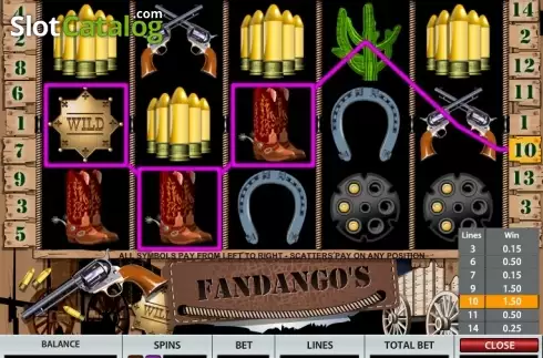Bildschirm5. Fandango's slot