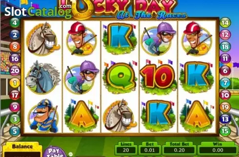 Game Workflow screen. Lucky Day at the Races slot