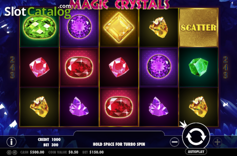 Game Workflow screen. Magic Crystals slot