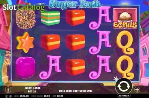 Game Workflow screen. Sugar Rush 2015 slot