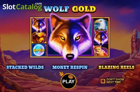 スクリーン1. Wolf Gold (ウルフ・ゴールド) カジノスロット