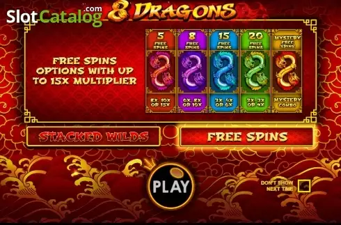 Skärm 1. 8 Dragons (Pragmatic Play) slot