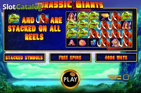 Screen 1. Jurassic Giants slot