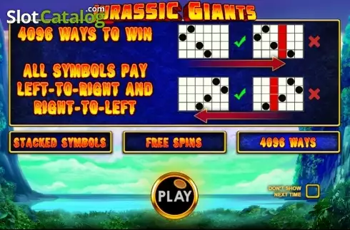 Bildschirm 2. Jurassic Giants slot
