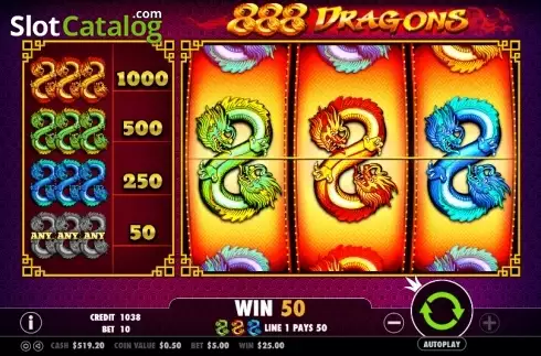 スクリーン2. 888 Dragons (Pragmatic Play) (888ドラゴンズ (プラグマティック・プレイ)) カジノスロット