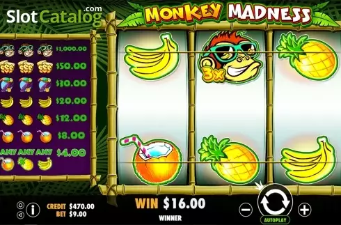 画面6. Monkey Madness (モンキー・マッドネス) カジノスロット
